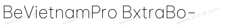 BeVietnamPro BxtraBo字体转换